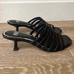 Paige Mari Black Leather Heel